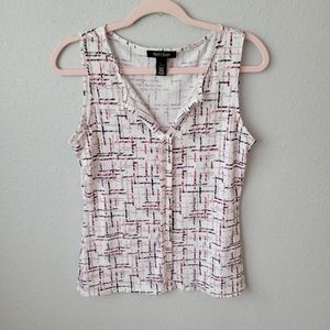 Women's Sleeveless White House Black Market Blouse Size Small